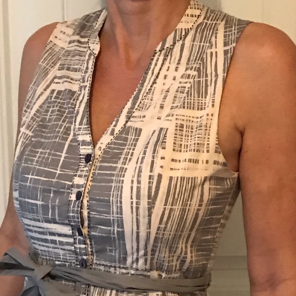 Anthropology Pink and Grey Sundress